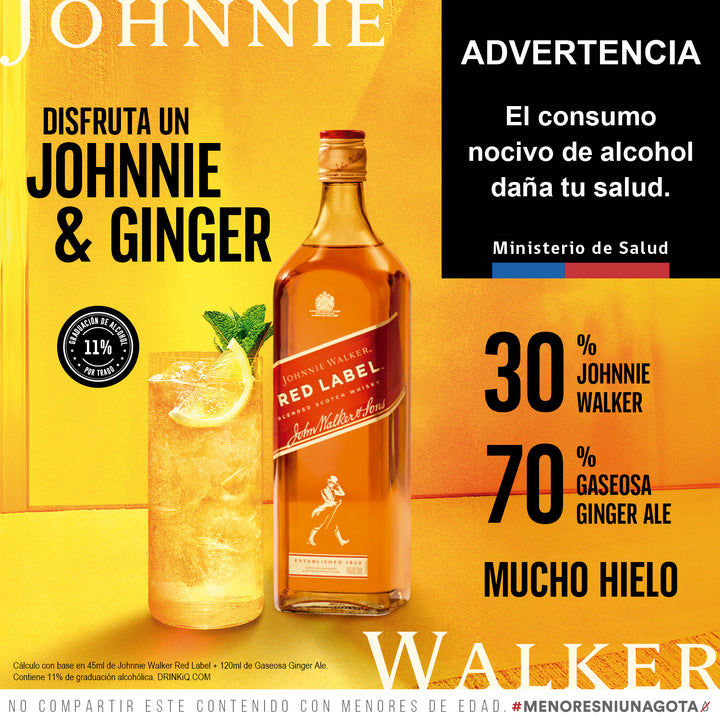 WHISKY JOHNNIE WALKER RED 40° 750 ML