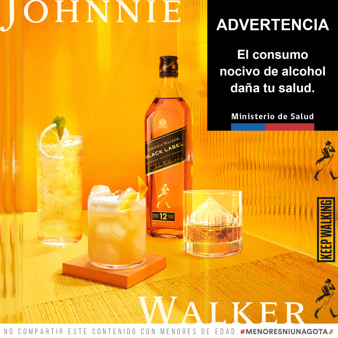 WHISKY JOHNNIE WALKER BLACK LABEL 12 AÑOS 750 ML