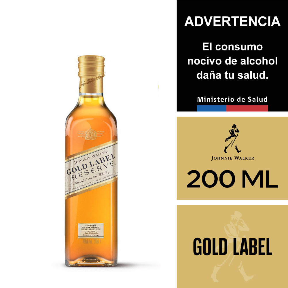 PETACA WHISKY JOHNNIE WALKER GOLD LABEL RESERVE 200 CC